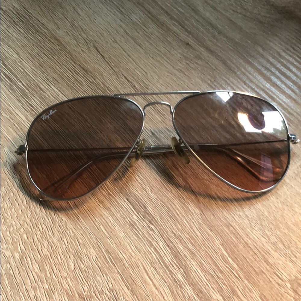 Ray-Ban Aviator large pink and silver